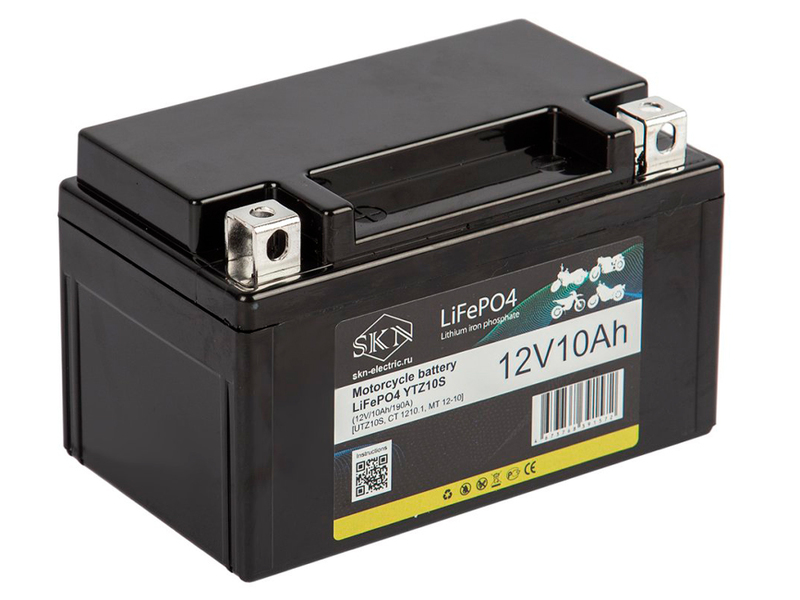 Аккумулятор стартерный для мототехники SKN YTZ10S (12V/10Ah/190A) [UTZ10S, CT 1210.1, MT 12-10]