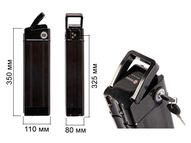 Литиевый аккумулятор 48V13А/H Black (Bad Dual, Cyber) 4 контакта