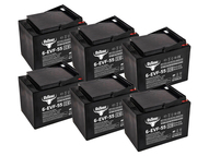Комплект тяговых гелевых аккумуляторов RuTrike 6-EVF-55 (72V55A/H C3)