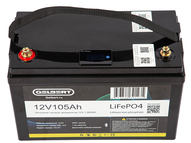 Литиевый тяговый аккумулятор Gelbert LiFePO4 (12V/105Ah/100А/1,260Wh) [ 6-EVF-100] Bluetooth