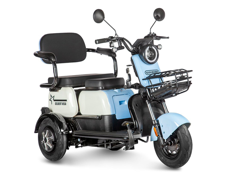 Электротрицикл Rutrike Gelbert Vega 48V/60V 600Вт (голубой)